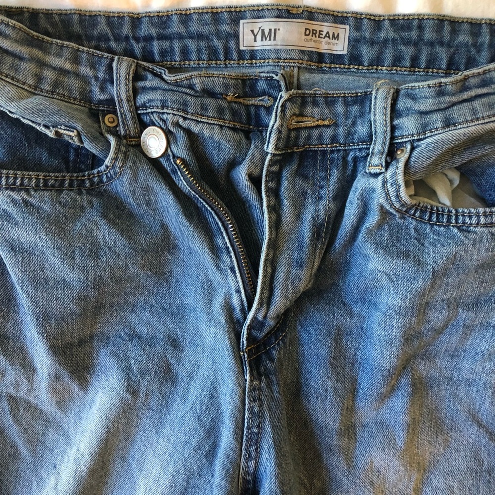 YMI asymmetrical waist jeans